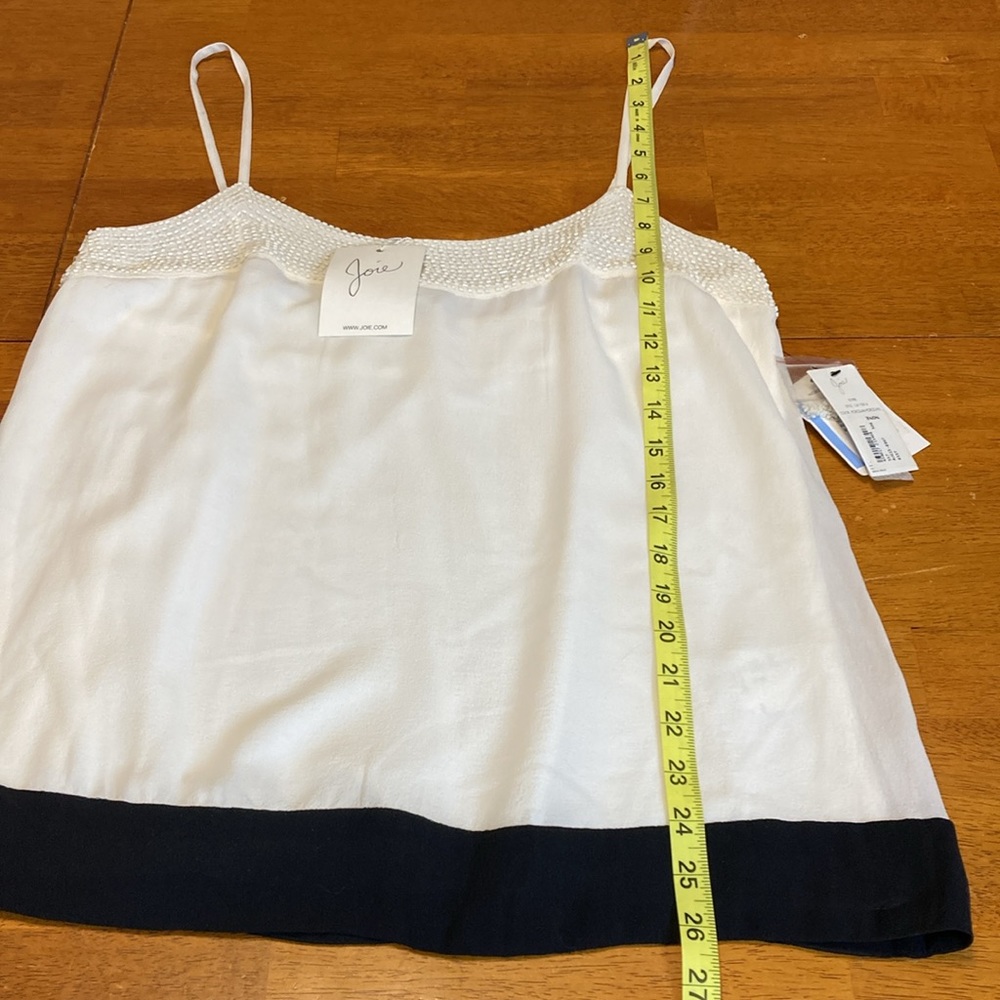 Joie Womens Size Medium Elvire Porcelain Beaded White Camisole 100% Silk NWT - Picture 7 of 15